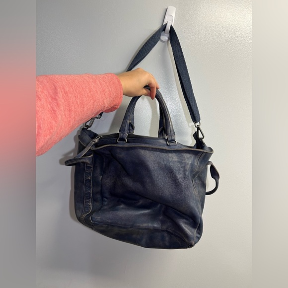 Free People Handbags - Free People Blue Boho Top Handle Leslie Tote